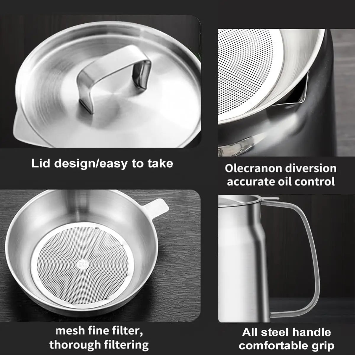 OilGuard™ – Premium 2-in-1 Stainless Steel Oil Filter Pot