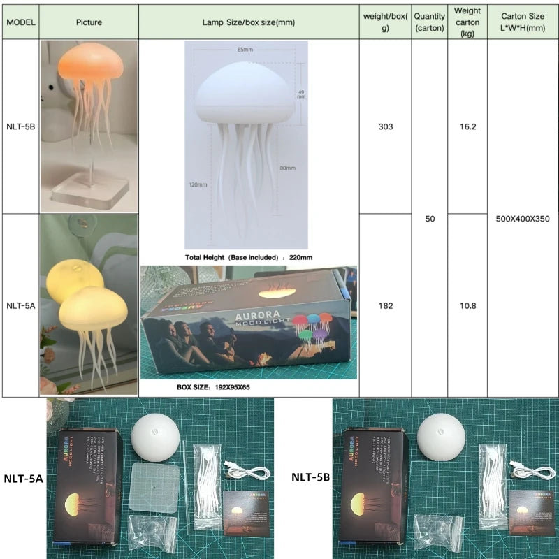 GlowJelly™ – The Mesmerizing Jellyfish Night Light