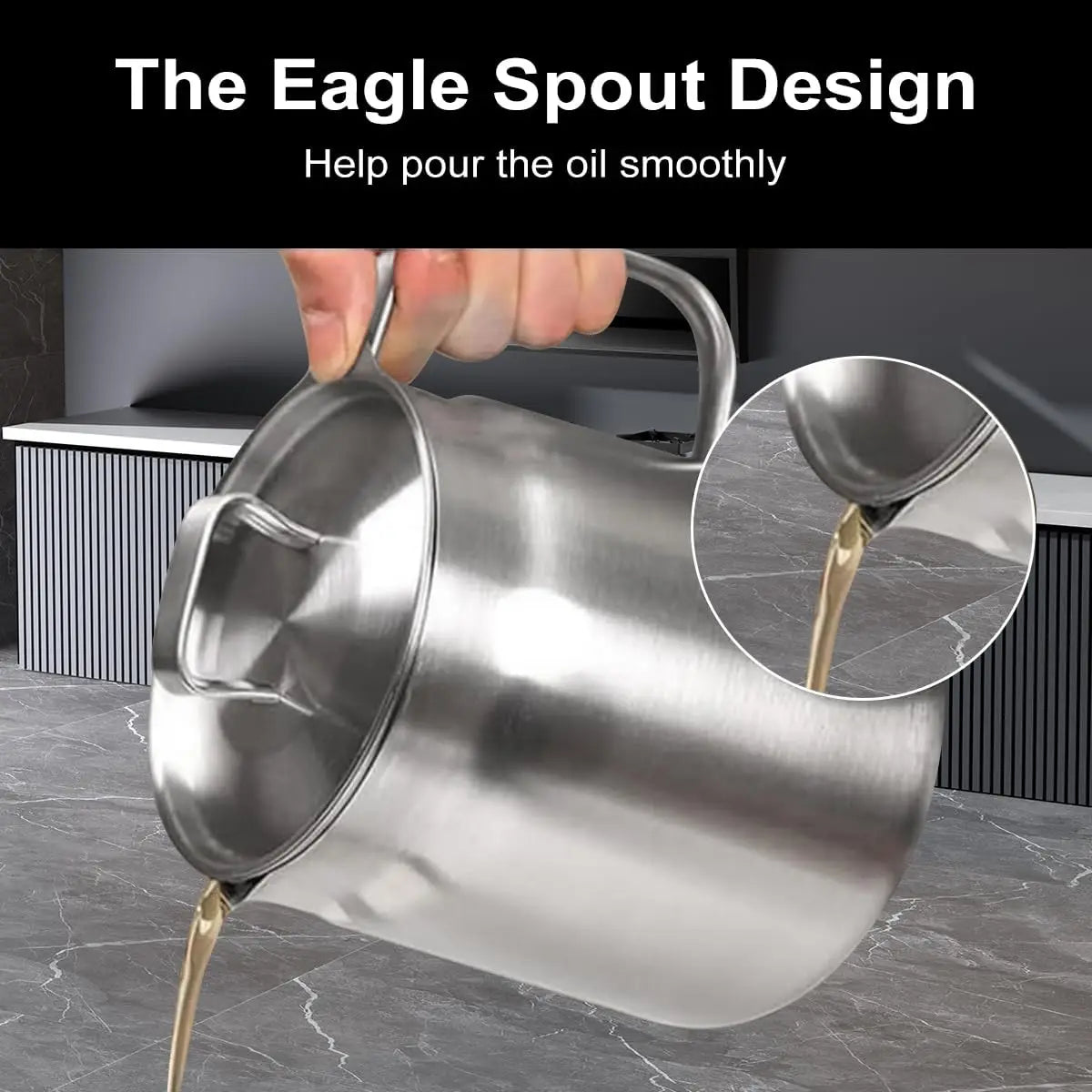 OilGuard™ – Premium 2-in-1 Stainless Steel Oil Filter Pot